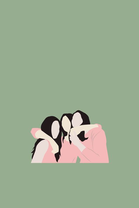 3 Sisters Cartoon Images, Three Friends Pic Cartoon, Three Wallpaper For Friends, 3 Friends Pictures Cartoon, 3 Friends Wallpaper Aesthetic, Trio Friends Cartoon Aesthetic, Three Frnds Pics, Trio Dp Aesthetic, Trio Cartoon Aesthetic