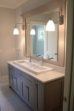 Small Bathroom Sinks, Trough Sink, Jack And Jill Bathroom, Boys Bathroom, Trendy Bathroom, Diy Remodel, Bath Room, Bathroom Kids, Bathroom Colors