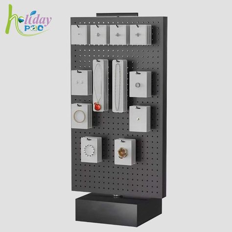 Metal Pegboard Rotating Display Stand with Hooks 2 Sided for Retail Mystic Box, Custom Chocolate Bars, Rotating Display Stand, Food Display Stands, Pallet Display, Pegboard Display, Rotating Display, Metal Pegboard, Metal Storage Racks