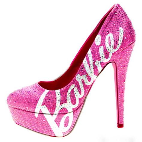 Barbie High Heels Diamond Heels, Barbie Shoes, Rhinestone High Heels, I'm A Barbie Girl, Pink High Heels, Pink Swarovski, Platform High Heel Shoes, Shoes Photo, I Love Pink