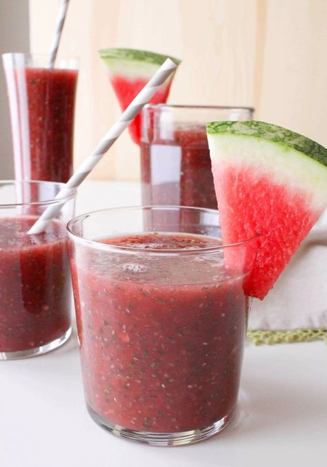 Watermelon Chia Fresca Recipe | Healthy Chia Seed Drink Idea | Mocktail Watermelon Fresca Recipe, Watermelon Fresca, Chia Fresca Recipe, Fresca Drinks, Chia Fresca, Chia Seed Drinks, Fresh Watermelon, Healthy Drinks Recipes, Dairy Free Options