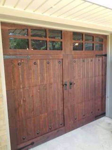 My cell 828-220-4113. Please call, text or email me. Would love to chat. These are real wooden garage doors made by hand out of solid Cedar. We take a lot of pride in what we do and love making creations of Art. Solid Cedar Doors 1. 8' x 7'= $2,225 2. 9' x 7' = $2,375 3. 9' x 8' = $2,525 4. 9' x 9' = $2,675 5. 10' x 7' = $2,525 6. 10 'x 8' = $2,675 7. 10' x 9' = $2,825 8. 10' x 10' = $3,125 9. 12' x 7' = $2,850 10. 12' x 8' = $2,975 11. 16'x 7' = $3,825 12. 16' x 8' = $4,150 13. 18' x 8' = $4 Cedar Garage Door, French Entry Doors, Automotive Garage, Plan Garage, Wooden Garage Doors, Custom Garage Doors, Garage Door Types, Garage Door Styles, Wood Garage Doors