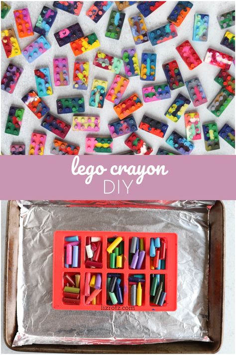 LEGO Crayon DIY - how to make your own LEGO crayons! These are perfect for Valentine's Day treats, birthday party favors, or just to make your week a little more fun! Lego Crayons Diy, Treats Birthday Party, Lego Crayons, Treats Birthday, Crayon Valentines, Valentine's Day Treats, Broken Crayons, Lego Birthday Party, World Party