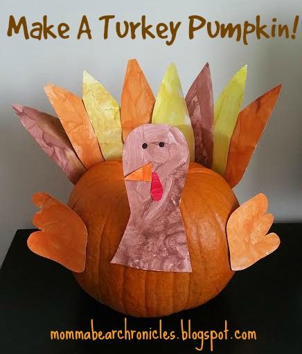 Pumpkin Turkeys, Thanksgiving Pumpkin Decorating, Make A Turkey, Tradition Ideas, Pumpkin Turkey, How To Make Turkey, Turkey Pumpkin, Turkey Decor, Kids Meal