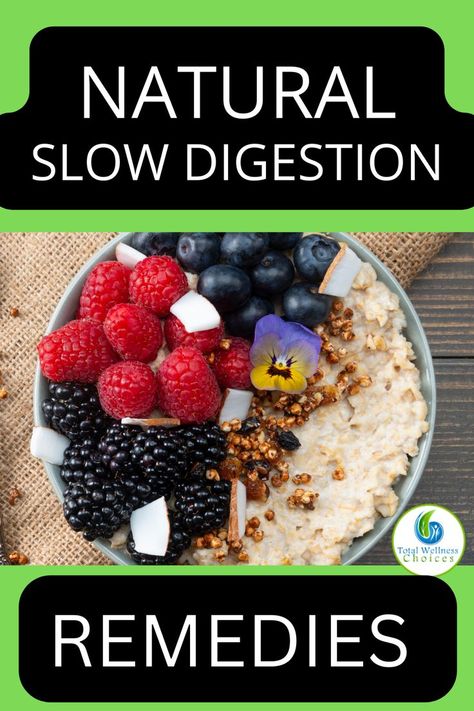 Some natural slow digestion remedies Slow Digestion, Natural Living, Digestive Health, Natural Health, Natural Remedies, Health Tips, Health And Wellness, Healthy Eating, Health