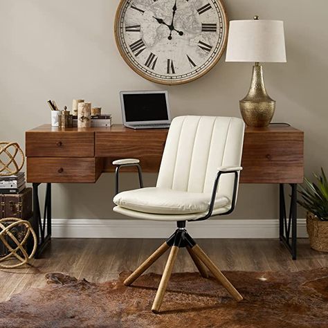 Boy Apartment, Homework Space, Swivel Arm Chair, Pattern Accent Chair, Modern Desk Chair, White Accent Chair, Modern Swivel Chair, Brown Armchair, Mid Century Modern Desk