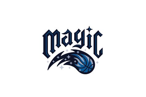 Nba Logo Concept, Nba Logo Redesign, Fantasy Logo Design, Magic Logo Design, Orlando Magic Logo, Magical Logo, Magic Logo, Fantasy Logo, Makeup Logo Design