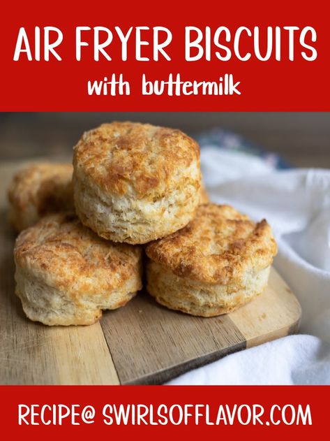 Air Fryer Biscuits bake up in just minutes in your air fryer. No need to preheat your oven when you can quickly air fry buttermilk biscuits made with basic ingredients! Easy homemade biscuits recipe! Air Fryer Bread Recipes, Air Fryer Recipes For Dinner, Air Fryer Biscuits, Mexican Style Food, Home Made Biscuits, Air Fryer Bread, Air Fryer Beef, Delicious Air Fryer Recipes, Easy Homemade Biscuits