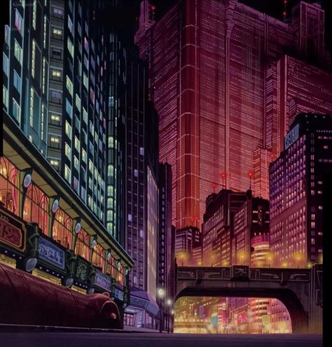 The Neo-Tokyo of AKIRA (1988). Akira Aesthetic, Akira Film, Akira 1988, Akira Anime, Neo Tokyo, Sci Fi City, Bg Design, Anime City, Cyberpunk Aesthetic