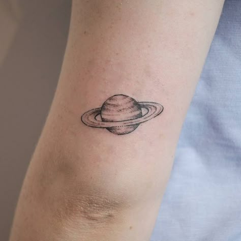 Saturn Tattoo Placement, Astronomy Tattoo Ideas, Moon And Saturn Tattoo, Astronomy Tattoo, Third Eye Tattoos, Saturn Tattoo, Think Tattoo, Around Arm Tattoo, Book Tattoo