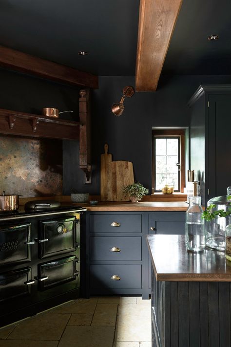 We won Kitchen Design of the Year 2018!! - The deVOL Journal - deVOL Kitchens Dark Blue Kitchens, Moody Kitchen, Devol Kitchens, Kitchen Buffet, Designer Kitchen, Rustic Modern Kitchen, Dark Kitchen, White Modern Kitchen, Shaker Kitchen