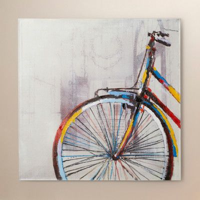 Wade Logan Cumberland I Framed Painting Print Art on Wrapped Canvas Cycle Painting, Bicycle Painting, Abstract Art Wallpaper, Bicycle Art, Cycling Art, Bike Art, Canvas Art Wall Decor, Framed Painting, Diy Canvas Art