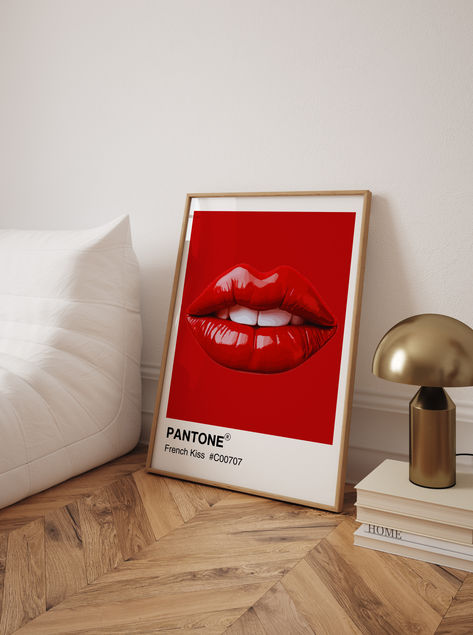 Dopamine Red Pantone Wall Art Print French Kiss Retro Decor Vintage Printable Poster, Eclectic Dorm Room Eclectic Red Pantone Digital Print #girlywallart #aesthetic #aestheticdecor #greendecor #greenwallart #greenaesthetic #discoball #homedecor #homedesign #homedecoration #wallart#discoball #discodecor #discoballdecor homedecor inspo interior art  retro wall art, kitchen wall decor,Perfect additional to your bar cart area! l set, or a housewarming gift! Room Posters Aesthetic Printable, Eclectic Dorm Room, Eclectic Dorm, Pantone Aesthetic, Pantone Wall Art, Red Pantone, Pantone Wall, Ideas Cuarto, Dorm Room Posters