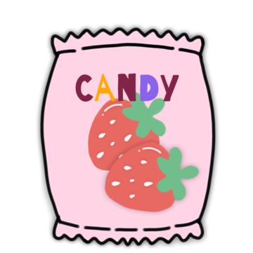 Candy Bag Drawing, Sweet Drawings Candy, Sweets Drawing Easy, Candy Wrapper Drawing, Cute Candy Drawing, Candy Illustration Art, Candies Drawing, Candy Art Drawing, Candy Drawings