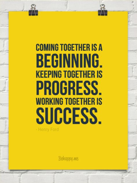 Cooperation is important! #sucess Quotes About Working Together, Coming Together Is A Beginning, Quotes On Working Together, Build And Grow Together Quotes, Stronger Together Quotes, Stronger Together Quotes Team, Cooperation Quotes, Leadership Values, Success Quotes And Sayings