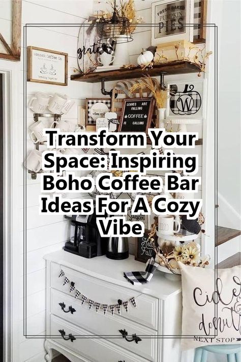 Transform your space with our inspiring boho coffee bar ideas that create a cozy vibe in any corner of your home. Discover creative designs, unique decor, and practical tips to craft the perfect coffee nook that reflects your personal style. From eclectic shelving to charming accessories, these boho coffee bar ideas will elevate your coffee experience and enhance your living area. Embrace the warmth and artistry of bohemian design today! Boho Coffee Bar Ideas, Eclectic Shelving, Boho Coffee Bar, Diy Coffee Station, Coffee Bar Ideas, Coffee Bar Design, Infused Coffee, Coffee Nook, Unique Coffee Table