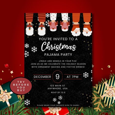 Christmas pajama party