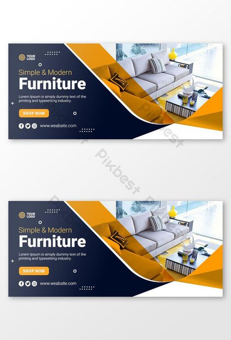 Furniture facebook cover Or web banner template Premium Psd | PSD Free Download - Pikbest Business Banner Design, Google Banner Ads, Free Logo Mockup Psd, Banner Design Templates, Web Header, Cover Photo Design, Business Card Design Black, Digital Advertising Design, Free Logo Mockup