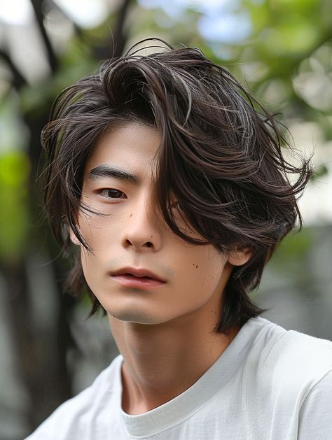 Hairstyles African Hair, Long Hair Undercut, Mens Long Hair Undercut, Men Hairstyle Ideas, Long Messy Hair, Undercut Fade, Hair Undercut, Men Hairstyle, Asian Men Hairstyle