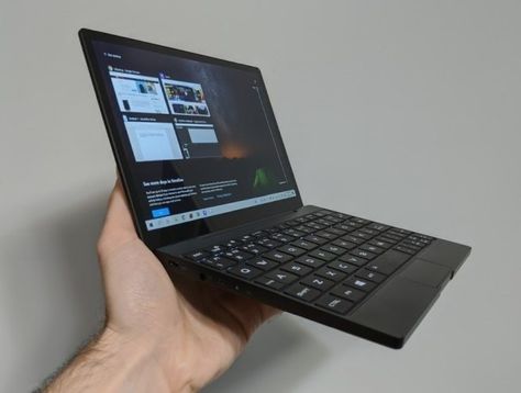 Desktop Environment, Mini Laptop, Portable Computer, New Technology Gadgets, Small Laptop, Cyberpunk Aesthetic, Laptop Keyboard, Touch Screen Display, Technology Gadgets