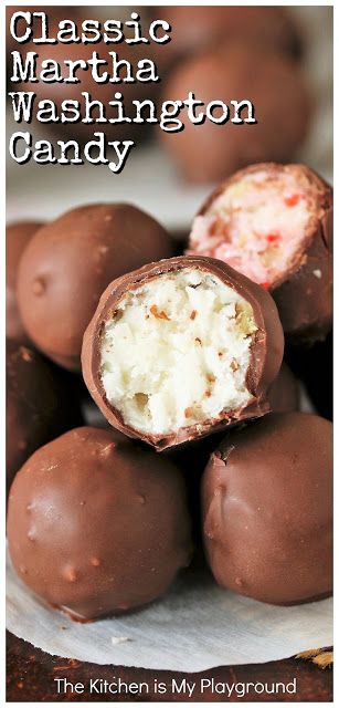 Martha Washington Candies, Cherry Mashers Candy, Martha Washington Candy Recipe, Old Fashioned Christmas Recipes, Christmas Candy Recipes Old Fashioned, Martha Washington Balls, Old Fashioned Candy Recipes, Coconut Candy Recipe, Martha Washington Candy