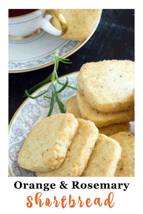 Orange Rosemary shortbread cookies are just right for afternoon tea or coffee or to share with a friend.  A buttery shortbread with orange zest and rosemary that makes a great hostess gift. Best Cookies Recipes, Rosemary Shortbread Cookies, Rosemary Shortbread, Shortbread Recipes, Tea Cookies, Tea Or Coffee, Tea Cakes, Shortbread Cookies, Tips And Advice