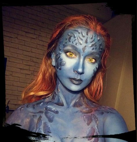 Xmen Mystique Mystic Costume Xmen, Mystique Xmen Costume, Mystique Makeup, Mystic Costume, Mystic Cosplay, Mystic Xmen, Mystique Xmen, Mystique Costume, Xmen Cosplay