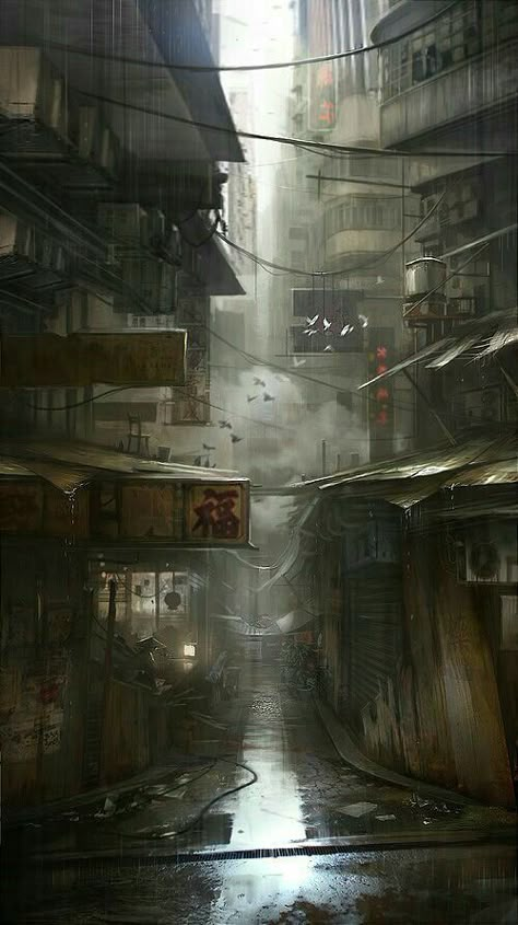 Alley Way, New Retro Wave, Cyberpunk City, Arte Cyberpunk, Fantasy City, Environment Art, Futuristic City, Matte Painting, Future City