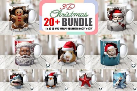 Sublimation Background, 3d Mug, Christmas 3d, Snowman Christmas Ornaments, Mug Template, Mug Sublimation, Customised Mugs, Office Holiday, Mug Wrap