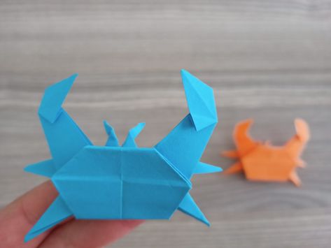 #origami #origamianimals #origamislove #origamianimals #origami  #papercrab #easyorigami Crab Origami, Paper Crab, Beautiful Origami, Origami Animals, Paper Animals, Make Paper, How To Make Paper, Very Happy, The List