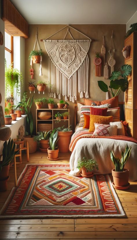 Boho Bedroom Decor: 31 Dreamy Ideas to Elevate Your Cozy Retreat with Bohemian Charm 8 Zen Ideas, Newport House, Bohemian House Decor, Stile Boho Chic, Boho Chic Bedroom, Bohemian Bedroom Decor, Bohemian Interior, Boho Bedroom Decor, Boho Room