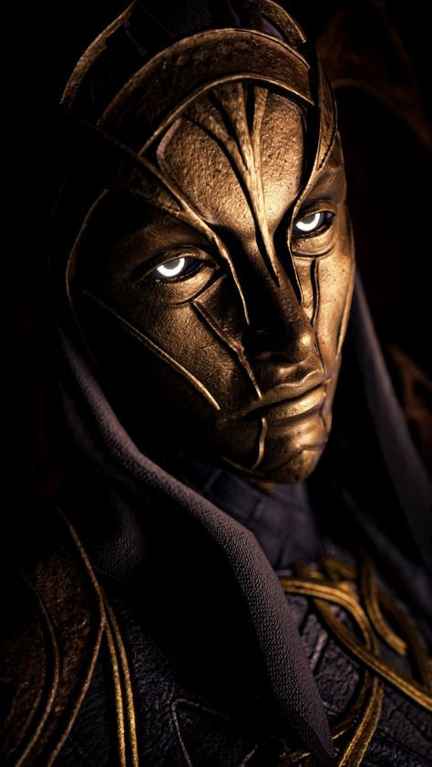 Occultist Aesthetic, Seraphim Mask, Masked Character Art Male, Fantasy Mask Design, Villain Mask Concept Art, Gold Mask Fantasy Art, Mask Concept Art, Roman Mask, Metal Mask Fantasy Art