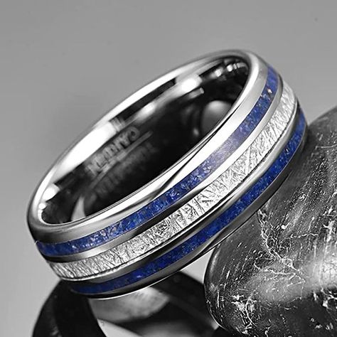 Poetic Edda, Tungsten Carbide Mens Rings, Meteorite Wedding Rings, Gibeon Meteorite, Promise Rings For Him, Bowhunting, Tungsten Wedding Band, Tungsten Mens Rings, Meteorite Ring