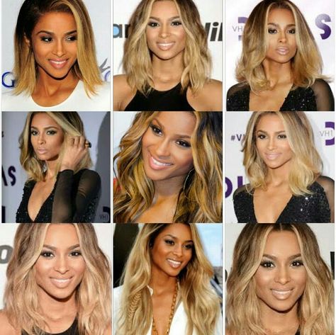 Ciara - Blonde Hair Ciara Blonde Hair Bob, Ciara Curtain Bangs, Ciara Blonde, Ciara Blonde Hair, Ciara Hair Color, Ciara Hair, Bronde Hair, Dye My Hair, Hair Life