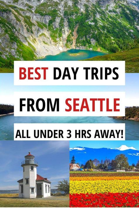 12 Epic Day Trips from Seattle You Will LOVE! Day Trips From Seattle, Washington State Hikes, Things To Do In Seattle, Things To Do In Washington, Washington State Travel, North America Travel Destinations, Travel Bucket List Usa, Usa Travel Guide, Usa Travel Destinations