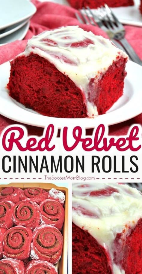 Red Velvet Cinnamon Rolls, Cake Mix Cinnamon Rolls, Breakfast Dessert Recipes, Future Chef, Red Velvet Cake Mix, Egg Replacement, Red Velvet Cheesecake, Dessert Aux Fruits, Duncan Hines