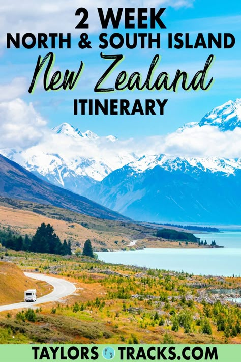 Get ready for a trip of a lifetime with this 2 week New Zealand itinerary that covers both the north and the south islands. From Auckland to Queenstown and the best places to visit in New Zealand in between, this New Zealand travel guide shares with you the top things to do in New Zealand, where to stay in Zealand, and a New Zealand road trip itinerary that you can easily customize with suggestions. Click to start planning your trip to New Zealand! South New Zealand, 2 Week Road Trip, Road Trip New Zealand, New Zealand Road Trip, Nz South Island, Best Island Vacation, New Zealand Itinerary, North Island New Zealand, New Zealand Adventure