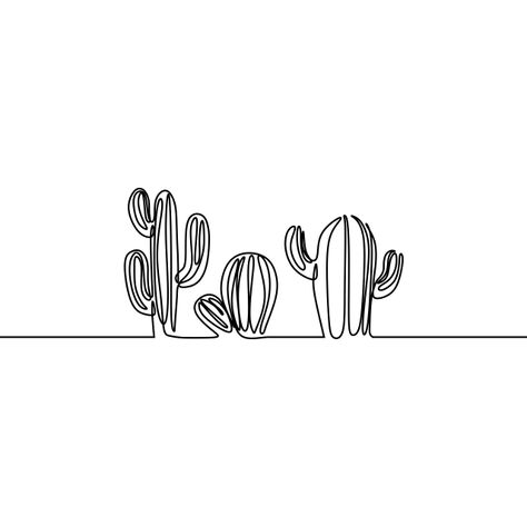 Cactus Line Art, Cactus Black And White, Cactus Sketch, 1 Line Art, Black And White Cactus, Sketch House, Potted Cactus, Drawing Black And White, Cactus Tattoo