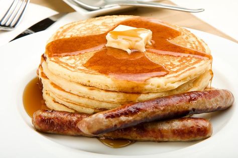 Pancake And Sausage, Yeast Pancakes, Brunch Pizza, German Potato Pancakes, Recipes With Yeast, Amish Bread, Potatoe Pancake Recipe, Ground Meat Recipes, Gluten Free Pancakes