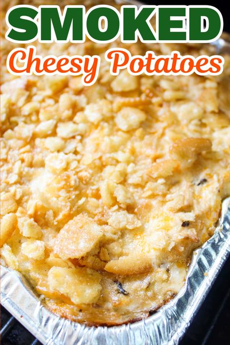 Cheesy Potatoes With Hashbrowns, Cast Iron Skillet Recipes Dinner, Recipes Potatoes, Frozen Hash Browns, Smoked Potatoes, Cream Cheese Potatoes, Cheesy Potatoes Recipe, Cheesy Hashbrowns, Frozen Potatoes