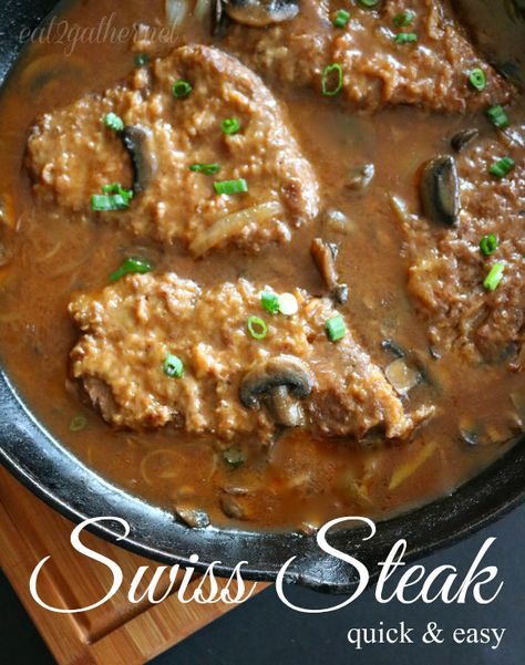 Cauliflower Flatbread, Cube Steaks, Beef Cutlets, Swiss Steak Recipes, Dinner Suggestions, Round Steak Recipes, Cube Steak Recipes, Swiss Steak, Salisbury Steak Recipes