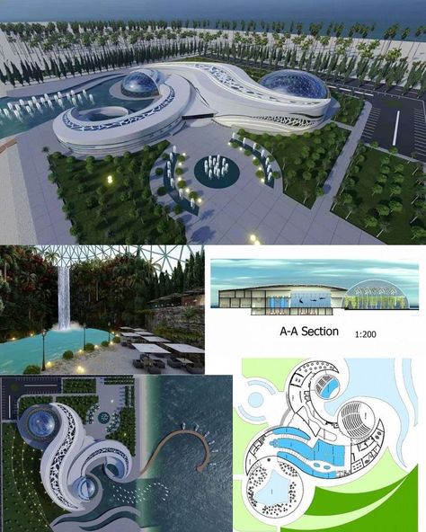 The marine biology and aquarium museum project by Hamzah Noman in Yemen University: queen arwa university Register your projects: www.inspireli.com #Yemen #architecture #inspireliawards #amazingarchitecture #architecturestudent #architecturestudents #architecturestudentlife #architectureschool #architecturecompetition #architecturecompetitions #architectureconcept #render #inspirelicompetition #architect #design #architecturelovers #3d #concept Museum Building Design, Water Design Architecture, School Architecture Projects, Architecture Form Concept, Museum Design Concept, Modern Museum Architecture, Museum Concept Architecture, Aquarium Design Architecture, Museum Design Architecture