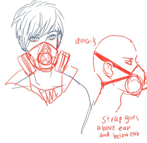 Mask Drawing, Gas Masks, Have Inspiration, Poses References, Gas Mask, Anime Drawings Tutorials, Art Poses, Drawing Base, Drawing Poses