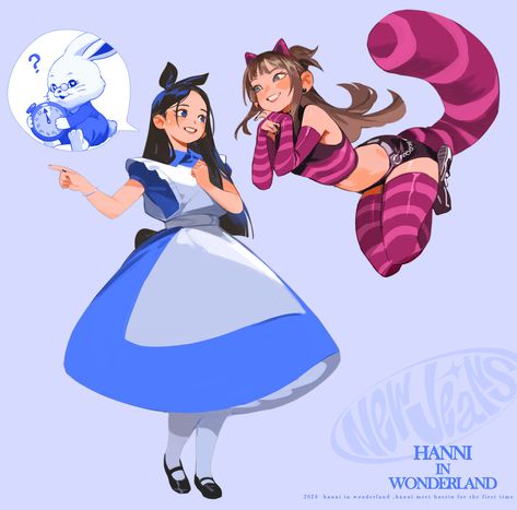 Alice And The Wonderland, Alice In Wonderland Costume, Kpop Drawings, Cat Costumes, More And More, Cute Art Styles, Kpop Fanart, Cat Girl, Cat Drawing