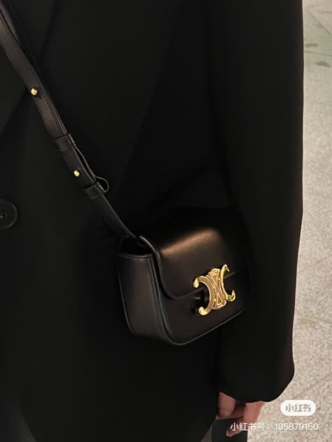 Celine Bag 2023, Celine Bag Aesthetic, Ysl Bags Aesthetic, Black Designer Bag Aesthetic, Celine Ava Bag Aesthetic, Tas Celine, Sling Bag Outfit, Designer Leather Bags, Luxury Bags Collection