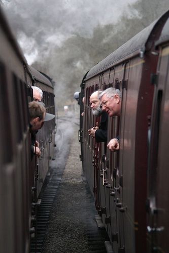 Inter train communication | Looking Out The Window, We Are The World, Foto Art, Captured Moments, Train Tracks, All Aboard, Train Travel, Black & White, The Train