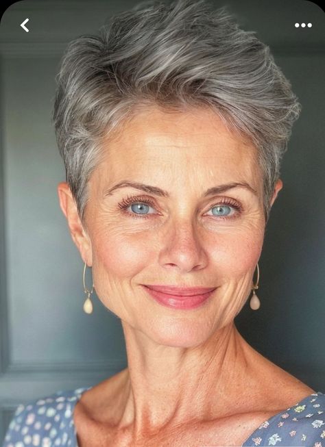 Grandma Haircut, Shortcut Hairstyle, Grandma Hairstyles, Short Hair For Older Women, Over 50 Short Hairstyles, Elegant Short Hairstyles, Grey Hair And Glasses, Choppy Hairstyles, Short Silver Hair