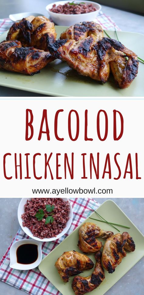 Make the ubiquitous chicken inasal, that put Bacolod on the map, at home. It couldn't be easier than marinating chicken pieces overnight and grilling! #Filipinofood #grilledchicken #chicken #grill Chicken Inasal Recipe, Marinating Chicken, Chicken Inasal, Pork Sisig, Chicken Grill, Filipino Pride, Pinoy Foods, Hawaiian Recipes, Bacolod City