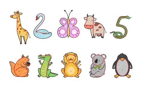 Premium Vector | Draw animal from digit learn to count write numbers and draw zoo animals educational game for kids vector illustration set Draw Zoo Animals, Zoo Animals For Kids, Zoo Drawing, Number Drawing, Numbers For Kids, Kids Vector, Drawing Letters, Learn To Count, Educational Games For Kids