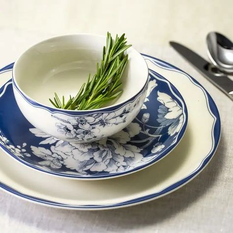 Porcelain Dinnerware Sets - Bed Bath & Beyond White Microwave, Blue And White Dinnerware, China Dinnerware Sets, Casual Dinnerware, Glass Dinnerware, French Toile, Stoneware Dinnerware Sets, White Dinnerware, Entertaining Friends